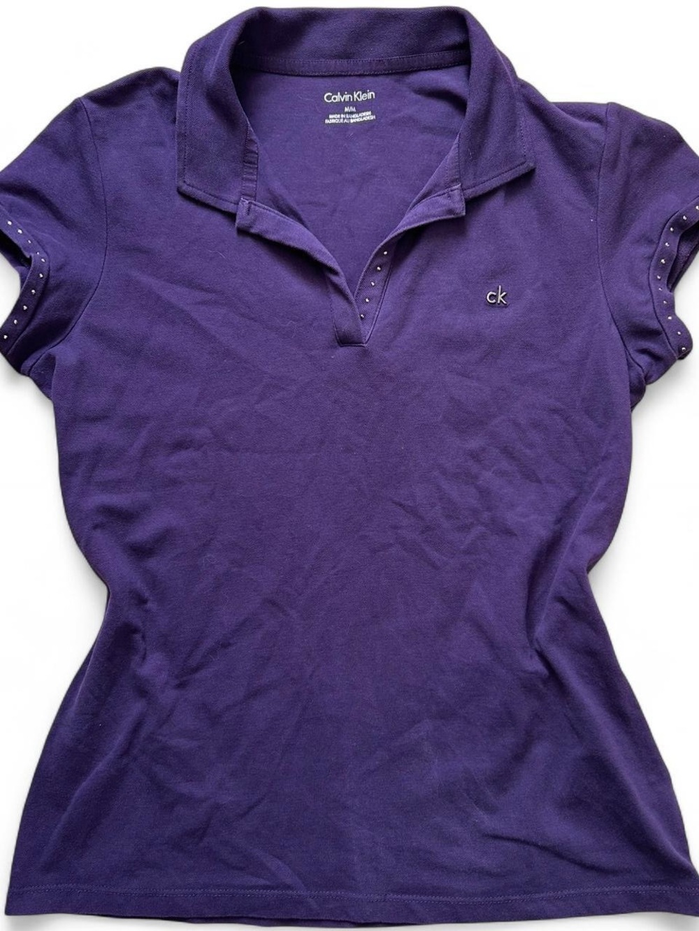purple y2k calvin klein polo